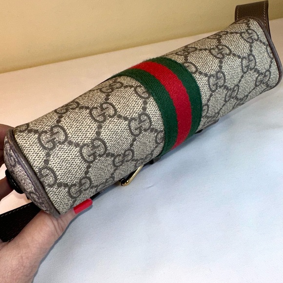 Gucci GG Supreme Monogram Ophidia Belt Bag & Leather Sz 85/34 Italy box dustbag - Picture 9 of 16